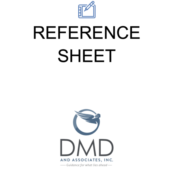 Reference Sheet